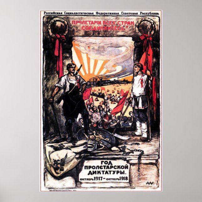 Vintage Sovjetpropaganda Poster (Framsidan)