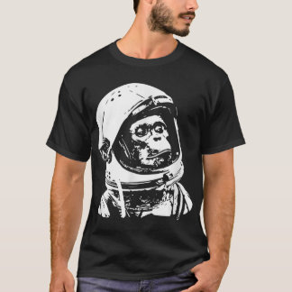 Vintage Space Travel Astronaut Monkey Pullover Hoo T Shirt