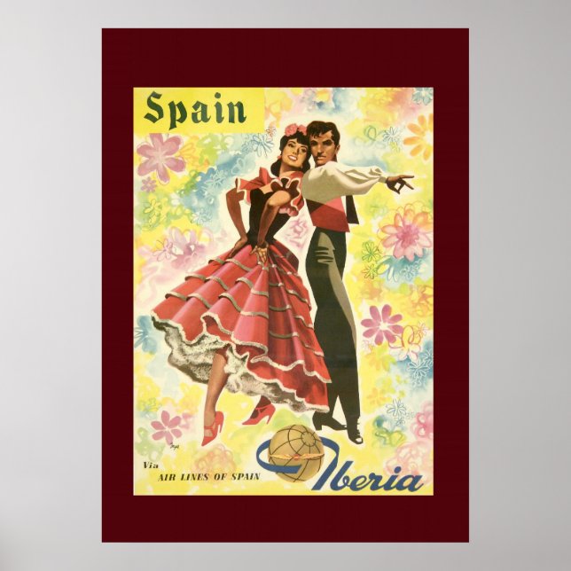 Vintage Spain Dancer Travel Poster (Framsidan)