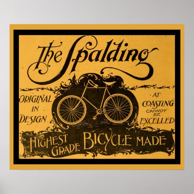 Vintage Spalding Bicycle Poster (Framsidan)