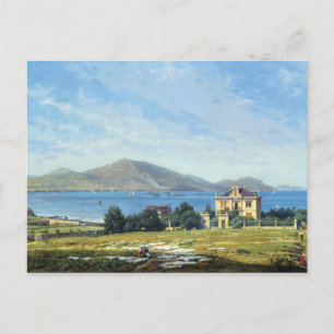 Vintage Spanien Bilbao Travel Painting Vykort
