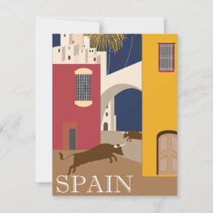 Vintage Spanien Bulls vykort för resor