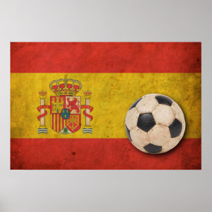 Vintage Spanien Football Poster