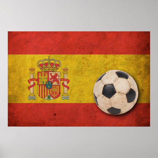 Vintage Spanien Football Poster (Framsidan)