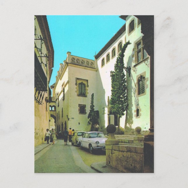 Vintage Spanien, platser, gamla gator Vykort (Framsida)