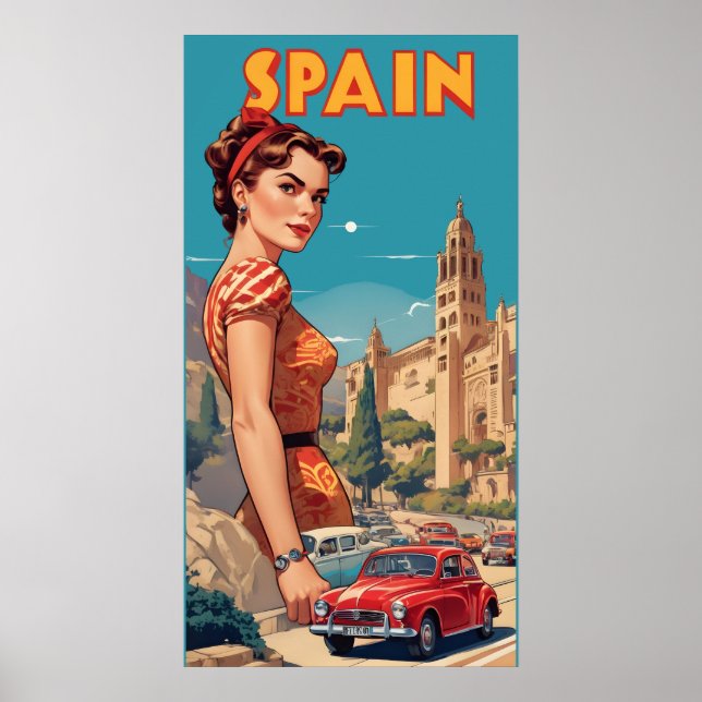 Vintage Spanien Poster (Framsidan)