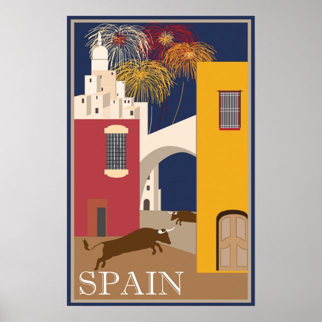 Vintage Spanien Poster reseturism (Framsidan)