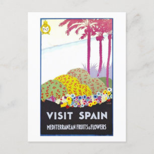 Vintage Spanien - reseaffisch Vykort