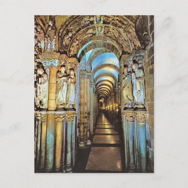 Vintage Spanien, Santiago de compostella Vykort (Framsida)