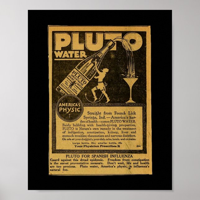 Vintage spansk influensa tonic-läkemedelsreklam poster (Framsidan)