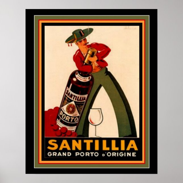 Vintage Spanska deco Poster 16 x 20 (Framsidan)
