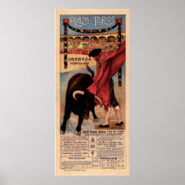 Vintage Spanska tjurfäktningsposter Poster