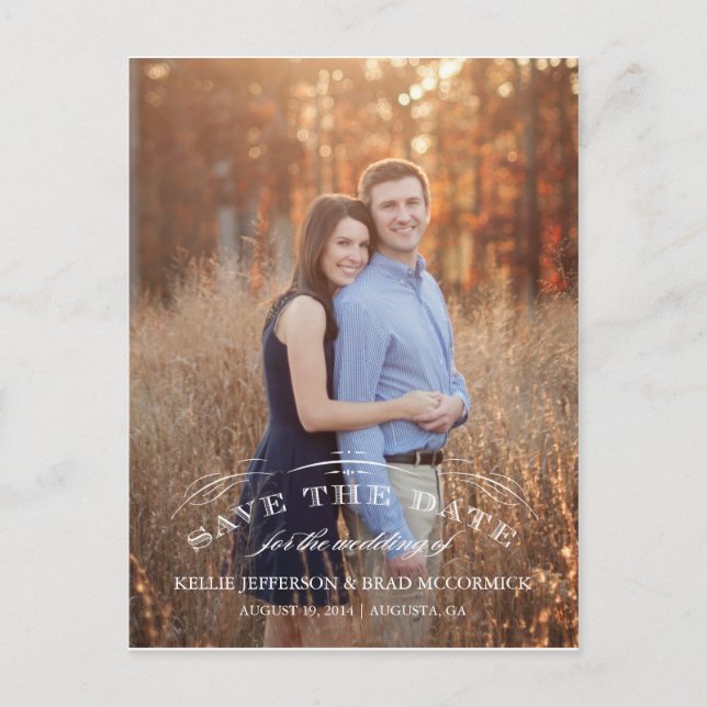 Vintage Spara datum efter kort (Framsida)