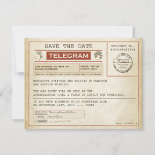 vintage spara datum för gamla telegram datumet