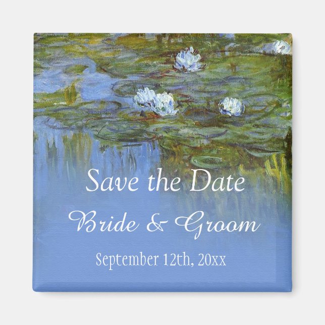 vintage spara datumet bröllop magnet (Framsidan)