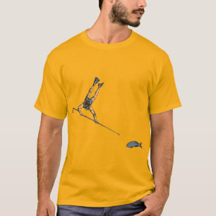 Vintage Spearfish Diver med polespear och fisk T Shirt