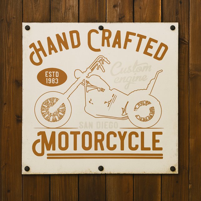 Vintage specialdesignad motorcykel i handarbete poster (Skapare uppladdad)