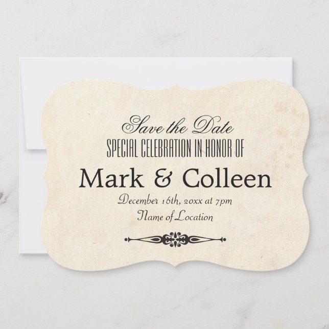 Vintage Speciell Firande, variant 2 Spara Datumet (Framsida)