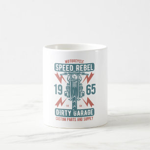 Vintage Speed Rebel 1965 Motorcykel Kaffemugg