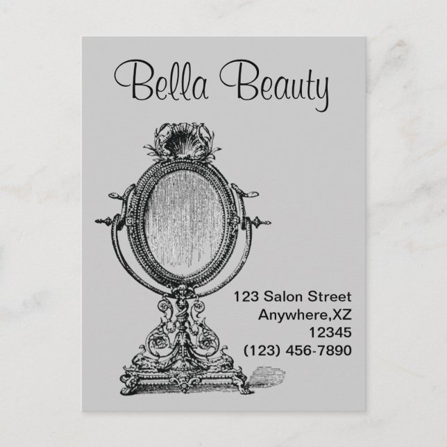 Vintage Spegel Vykort (Framsida)