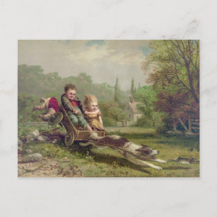 Vintage spelar upp barn vykort