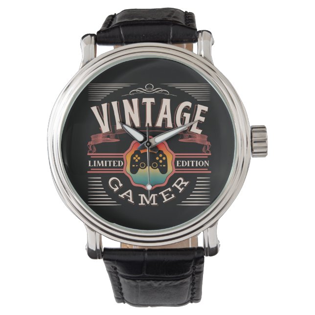 VINTAGE SPELARE BEGRÄNSAD UTGÅVA  ARMBANDSUR (Framsida)