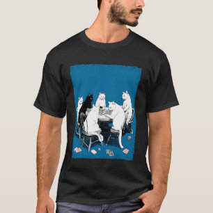 Vintage spelkort Casino Spelande Katter Spelar T Shirt