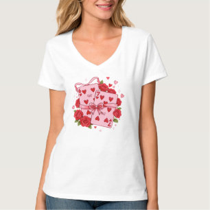 Vintage spelkort Hjärter Valentine Coquette Gi T Shirt