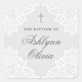 Vintage spets dop etikett