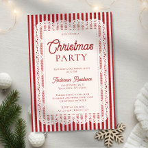 Vintage spets Retro röda ränder julfest