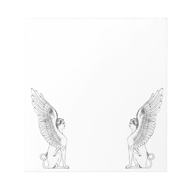Vintage Sphinx-illustration Anteckningsblock (Framsida)