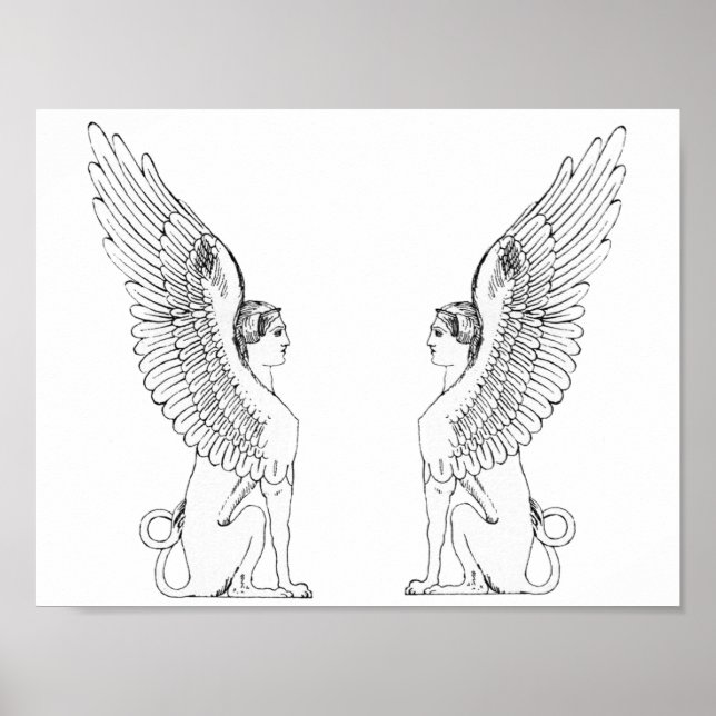 Vintage Sphinx-illustration Poster (Framsidan)