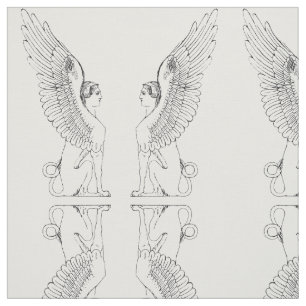 Vintage Sphinx-illustration Tyg