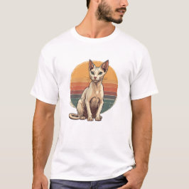 Vintage Sphynx Katt Mamma Retro Konst T Shirt