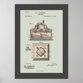 Vintage Spice Mill Patent Poster