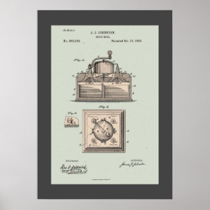 Vintage Spice Mill Patent Poster
