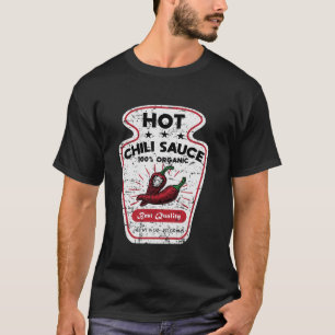 Vintage Spicy Chili Hett Sauce Costume Funny Hallo T Shirt