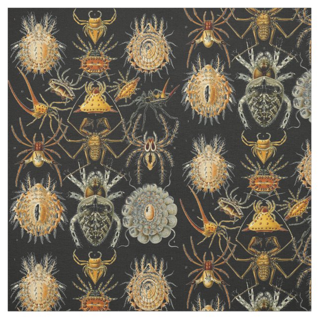Vintage Spiders mönster Tyg (Provkarta)
