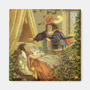 Vintage Spipande Beauty, Victorian Fairy Tales Magnet