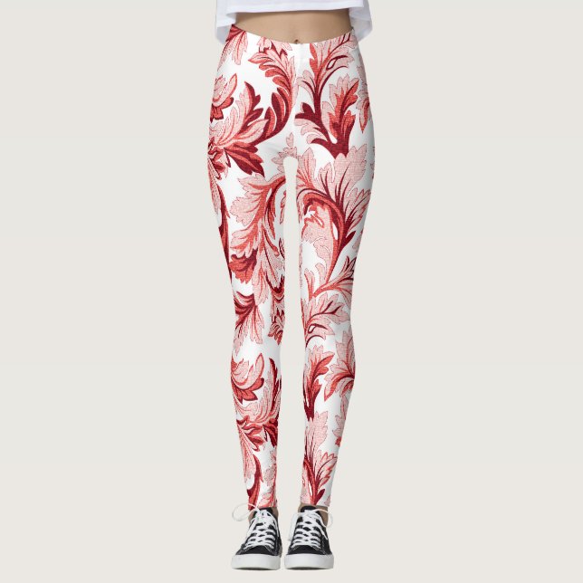 Vintage spiral baroque löv, dekorativ. leggings (Framsida)