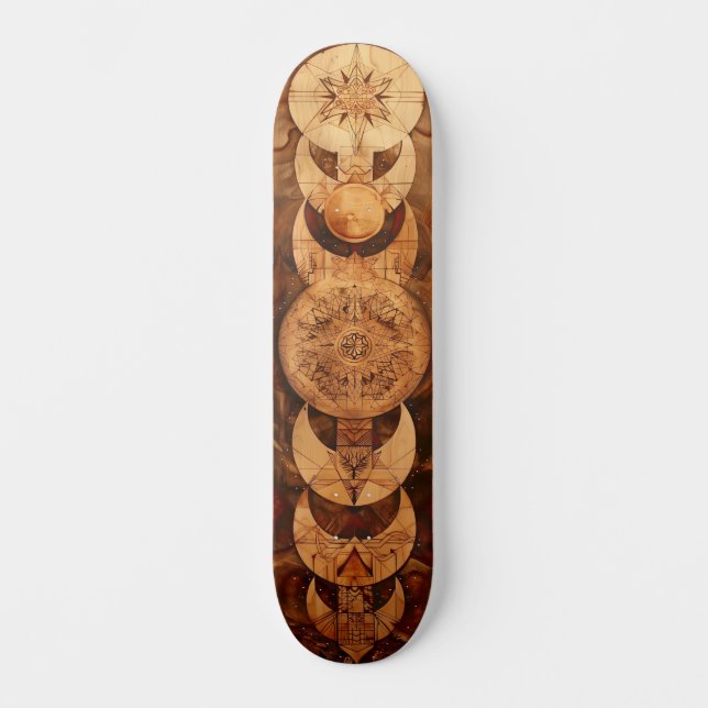 Vintage spiritual design skateboard (Framsida)