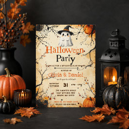 Vintage-spök Halloween-fest-inbjudan Inbjudningar