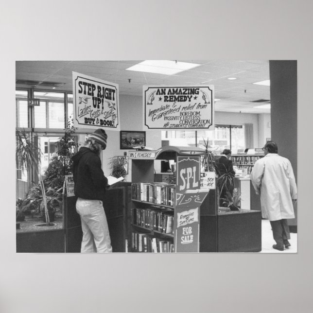 Vintage Spokane Public Bibliotek Poster (Framsidan)