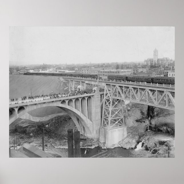 Vintage Spokane Railroad Poster (Framsidan)