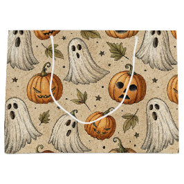 Vintage Spöken & Pumpkins Halloween Mönster