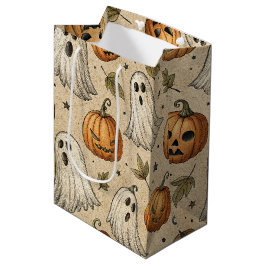 Vintage Spöken & Pumpkins Halloween Mönster