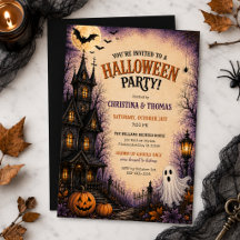 Vintage spökhus Halloween-fest för vuxna