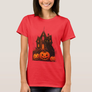 Vintage spökhus Halloween-natt T Shirt