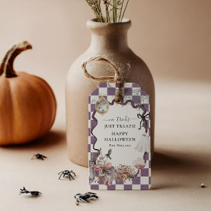 Vintage spöklik Cottagecore Halloween-gavetyper Presentetikett
