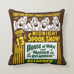 Vintage Spook Show Affischkonst - Kudde